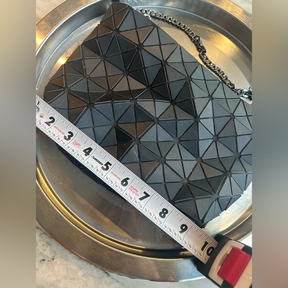 Geometric Black Shoulder Bag - Picture 3 of 3